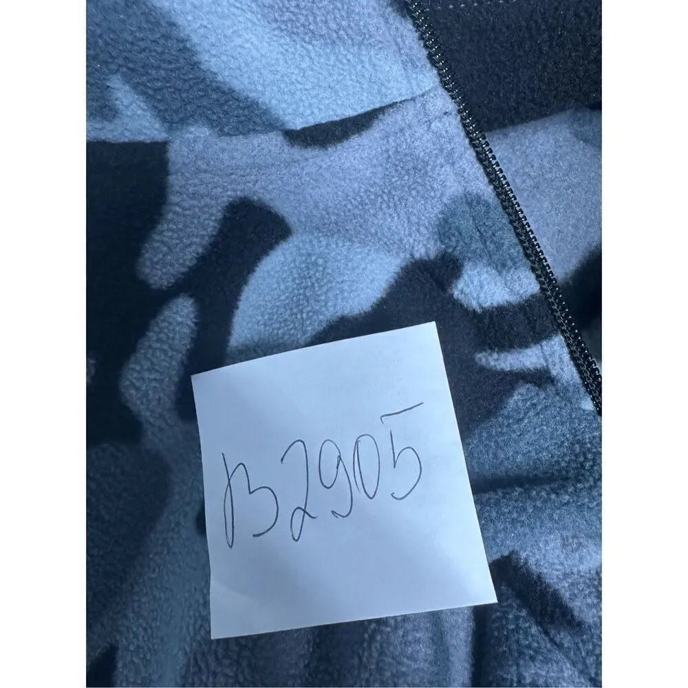 The Children’s Place Boys Camo Glacier Fleece Half Zip Pullover Gray Size M 7/8